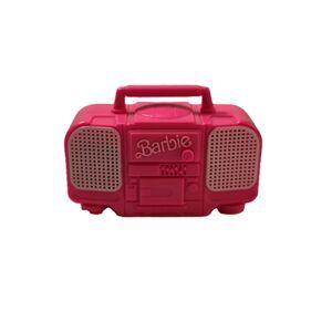 Vintage Barbie Mattel 1990's Rappin' Rockin' Neon Hot Pink Boombox Radio Works!